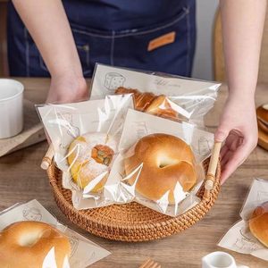 Özel tasarım şeffaf kendinden yapışkanlı OPP ambalaj çanta gıda sınıfı küçük plastik poşetler ekmek çerez Bagel için - Product Image 2