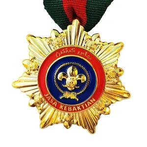 Médaille avec ruban vente en gros, fabricant de haute qualité, médailles en métal personnalisées pour le gouvernement