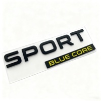 Logo de voiture 3D SPORT personnalisé de haute qualité - Autocollant ABS chromé brillant, réutilisable, garantie 4 ans