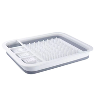 Boîte de rangement pliable en plastique pour vaisselle, séchoir à vaisselle de cuisine, égouttoir à vaisselle portable en plastique