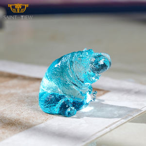 Kristall Nilpferd Hippo Home Decor Fluss pferdes kulptur Bunt - Product Image 4