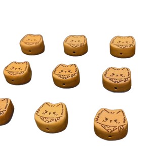 Perles en bois de pêche en forme de chat, 20,2 mm, pour la fabrication de bracelets, accessoires de bijoux DIY - Product Image 4