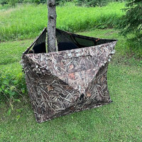 Porte pleine ouverte 2-3 personnes 360 degrés voir à travers le sol chasse aveugle Camouflage Pop up canard dinde chasse au cerf