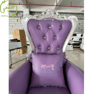 Chaises de <span class=keywords><strong>spa</strong></span> pour les pieds de luxe, style trône royal, couleur <span class=keywords><strong>violette</strong></span>, sans plomberie, chaise royale, chaise de pédicure pour enfants - Product Image 3