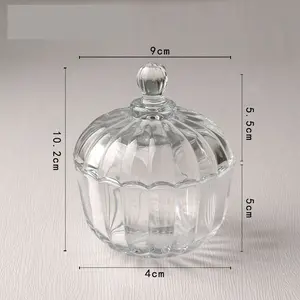 Choice Fun Home Creative Transparent Glass Candy Can With Lid Storage Can Candy Snack Can