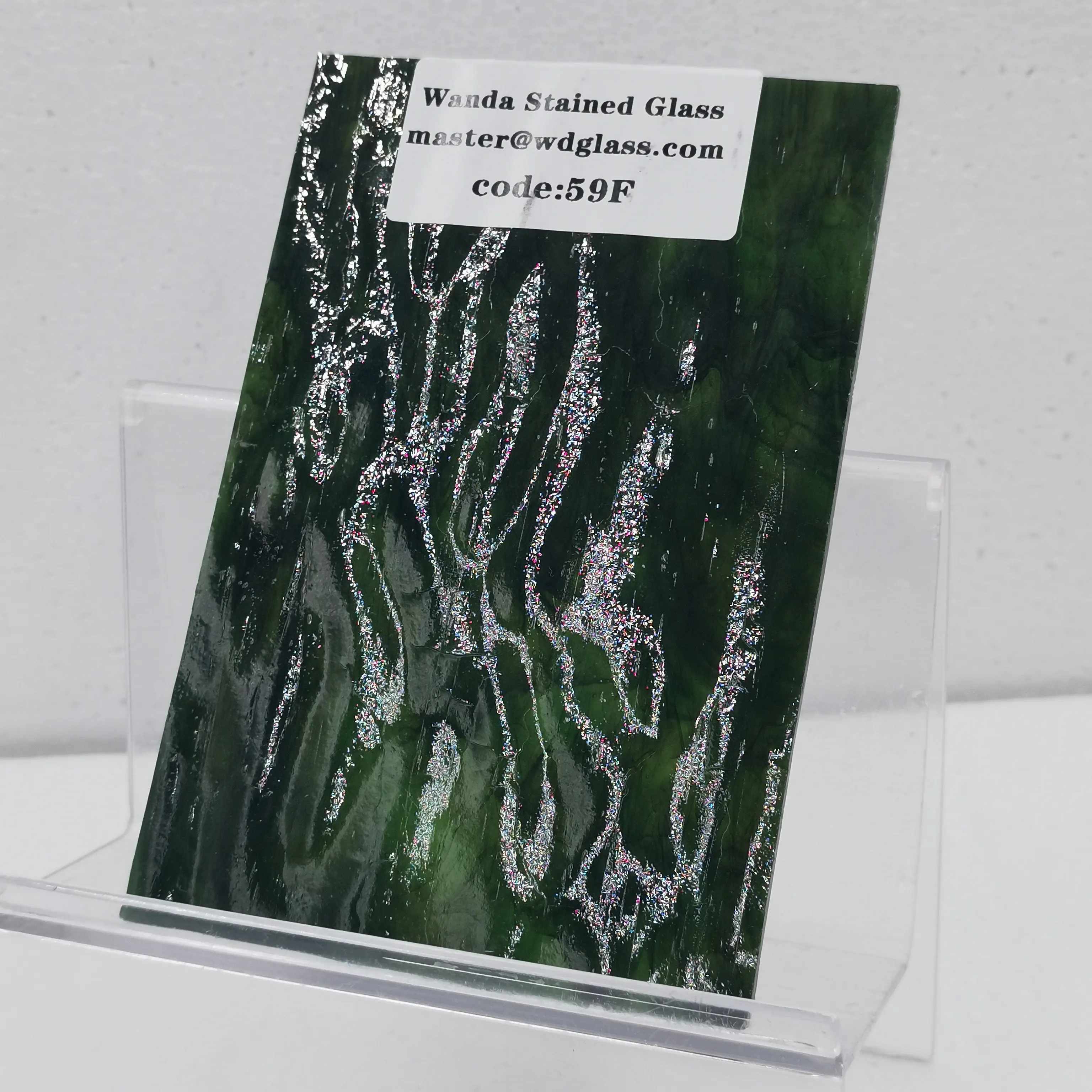 Цзянсу крафт витражный лист зеленое Смешанное текстурное художественное стекло