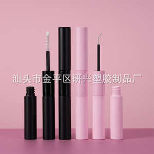 Doppio tubo per ciglia vuoto Mascara tubo di plastica Mascara contenitore personalizzato bacchetta per ciglia contenitori imballaggio