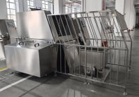 Machine automatique de lavage de chariots à viande |   Équipement de lavage de chariots à viande en acier inoxydable industriel avec pulvérisation à 360° pour moulin à farine et boulangerie
