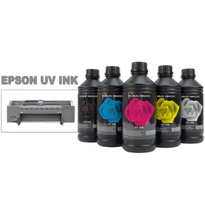 Encre UV 6 couleurs Prix de l'encre d'impression UV douce et dure pour imprimante Epson 1390 TX800 L800 Impression sur PVC et feuille de verre