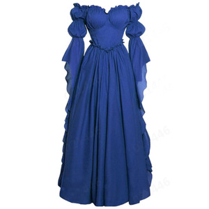 Nuevo Vestido Medieval Gótico para Mujer, Vestido <span class=keywords><strong>de</strong></span> Corte Negro y Rojo, Vestido Retro Renacentista <span class=keywords><strong>de</strong></span> <span class=keywords><strong>Palacio</strong></span>, Disfraz <span class=keywords><strong>de</strong></span> Princesa para Halloween, Carnaval, Fiesta, Cosplay - Product Image 4