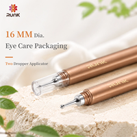 Tubes en plastique du fabricant, diamètre 16 mm, emballage souple en PE pour crème contour des yeux avec applicateur métallique rafraîchissant, tube cosmétique personnalisé pour le soin des yeux