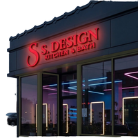 Enseigne LED 3D personnalisée en acier inoxydable pour le dropshipping – Lettres lumineuses pour publicité murale de magasin et entreprise
