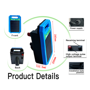 Chargeur de clôture <span class=keywords><strong>solaire</strong></span> pour l'agriculture et l'élevage, pour empêcher l'intrusion des animaux sauvages, électrificateur de clôture électrique - Product Image 5