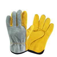 Gants de sécurité en cuir personnalisés, manchette droite, flexibles, antidérapants, résistants à l'usure, durables, à doigts entiers, pour mécaniciens, jardinage, Shunyu MG-027