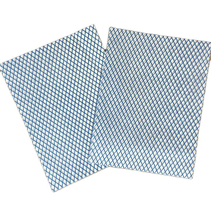 Голубая, алмазная, красная, зубчатая, Нетканая ткань, чистящая ткань с принтом, кухонная кружевная посуда, многофункциональная, 38*50 см