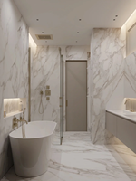 SH STONE Calacatta Vagli Or Marbre Italien Naturel Blanc De Luxe Moderne Villa Plancher Mur Dalle De Marbre Poli pour Comptoirs