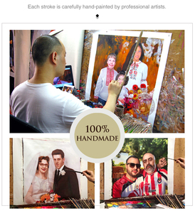 Pintura al Óleo de Retrato Personalizado Exclusivo, Pintado a Mano, Pintura de Pareja Personalizada para Regalo de Boda, Aniversario o Compromiso - Product Image 2