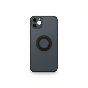 Custodia per telefono DAM in TPU opaco con supporto ad anello per iPhone 15 Plus, protezione antiurto - Product Image 2