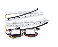 Luz led de circulación diurna para coche, lámpara de señal de giro de ojo de águila Flexible, decorativa secuencial, 16LED