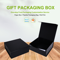 Boîtes en carton noir de luxe de haute qualité en gros, emballages de commerce électronique recyclés avec boîte cadeau magnétique
