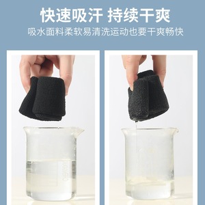 Bandeau élastique de couleur unie absorbant la sueur, pour l'aérobic, le badminton, la course à pied, unisexe, en coton, plusieurs couleurs disponibles - Product Image 2