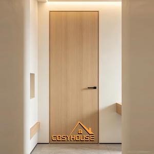 Puerta de Madera Minimalista con Diseño Italiano, Puerta Oculta sin Marco, Cerradura Magnética Silenciosa, Puerta de Madera Insonorizada de Primera Calidad - Product Image 1