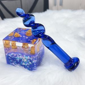 2024 vente chaude femmes gros cristal bleu gros jouet sexuel gode verre godes anaux pour hommes - Product Image 1