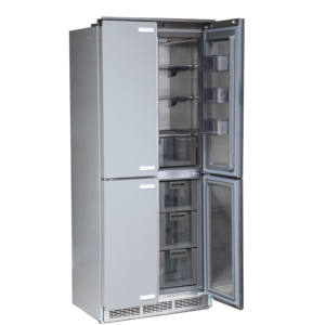 ثلاجة بأربعة أبواب سعة 355 لتر من الفولاذ المقاوم للصدأ مع مجمد سفلي خالية من الصقيع وكفاءة طاقة من الدرجة الأولى - Product Image 2