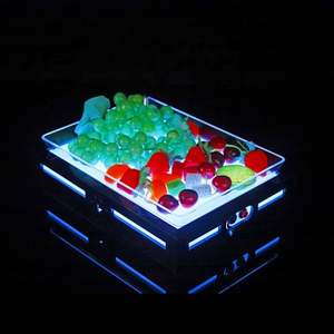 Nouveau Assiette acrylique lumineuse LED pour fruits et légumes Plateau de service Plateau de service en acrylique Club de mariage - Product Image 6