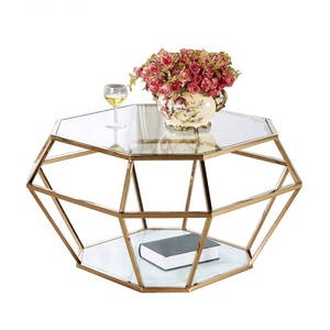 <span class=keywords><strong>Table</strong></span> basse <span class=keywords><strong>en</strong></span> verre transparent <span class=keywords><strong>à</strong></span> double couche de style nordique moderne pour salon, chambre <span class=keywords><strong>à</strong></span> coucher, canapé, meubles de luxe pour la maison - Product Image 2