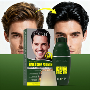 Ngay lập tức Màu Đen Màu tóc dính với lược gừng tự nhiên chiết xuất thuốc nhuộm tóc lược người đàn ông tóc xám để đen vĩnh viễn - Product Image 1