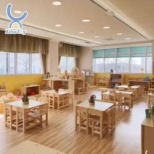 XIHA Montessori Kindergarten Children Furniture Set For Playroom For Ages 3+ Kids For Nursery Day-Care Preschool Classroom