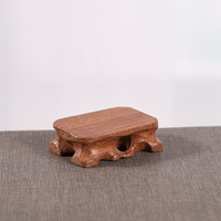 Support en bois massif HZ, écologique, pour décoration intérieure, style art populaire, design original géométrique, inspiré de l'île de Malabar, pour boule de cristal