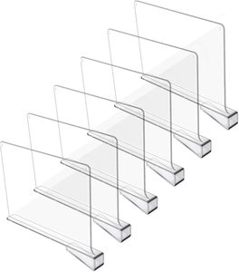 Diviseur d'étagère en acrylique réglable sur mesure pour placard et bibliothèque - Product Image 5