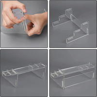 Petit support de présentoir de bureau en acrylique transparent à 3 niveaux pour cupcakes