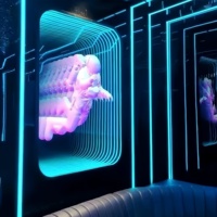 Décoration de miroir infini 3D avec éclairage LED, enseignes lumineuses, source de lumière néon, alimentation AC/DC, utilisation en extérieur