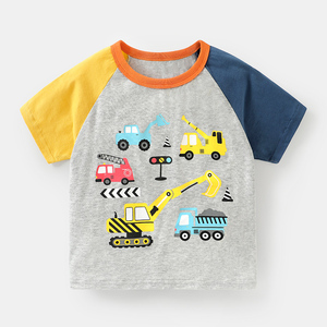 เสื้อยืดลายการ์ตูนสำหรับเด็กผู้ชายเสื้อยืดลายปักลำลองสีสำหรับฤดูร้อน - Product Image 3