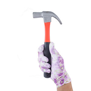 Guantes DE TRABAJO antideslizantes antiestáticos Flor Rosa Impreso PU Recubierto EN388 Certificado Poliéster Algodón Jardinería Trabajo de seguridad - Product Image 4