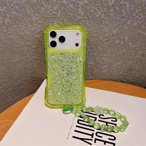 Funda para Teléfono Móvil con Brillantina y Cadena, 3 en 1, para iPhone 17 16 Pro Max, con Correa y Protección Antigolpes - Product Image 2