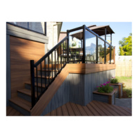 Clôture lamelle moderne pour balcon extérieur balustrade en verre sans cadre pince de garde-corps LED bande lumineuse profilé de système en aluminium personnalisable