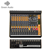 Table de Mixage Audio Professionnelle GAX-MV8 8 Canaux avec 99 Effets de Réverbération pour Scène, Conférence, DJ, Bar