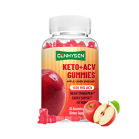 Gummies Keto+ACV avec vinaigre de cidre de pomme, racine de betterave, grenade, B12, folate pour la gestion du poids, la combustion des graisses et le soutien énergétique