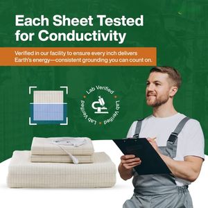 89*264CM/35 * 104IN Soft Grounding Fitted <span class=keywords><strong>Sheet</strong></span> Erdung <span class=keywords><strong>massage</strong></span> Bettlaken mit 15 Fuß Erdung kabel für gesundheit lichen Schlaf - Product Image 6