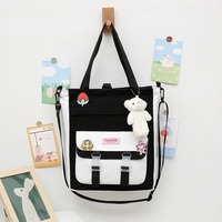 Nouveau design, vente en gros, grands sacs à bandoulière livre d'étudiant, sac à dos pour fille et garçon, sac fourre-tout en toile