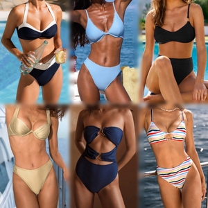 Mixed Stock Women Swimwear <b>Bundle</b> Wholesale Lot, Bikini One-Piece Tankini Used Clothing Bulk Summer Beachwear Assorted - Product Image 2