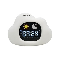 Veilleuse LED pour la décoration de la chambre de bébé avec machine à sons en silicone souple et sons de réveil, produit de santé intelligent, réveil