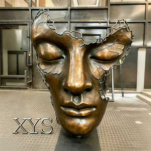 Offre personnalisée directe usine : Sculpture de visage humain en bronze, art moderne – Statue de visage en bronze pour le Nouvel An chinois et la remise des diplômes - Product Image 1