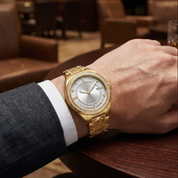 Montre à quartz de luxe pour hommes, élégante, mouvement à quartz japonais sophistiqué, bracelet en acier inoxydable, cadeau d'anniversaire