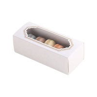 Usine Offre Spéciale Pliant Plat Carton Blanc Boulangerie Boîte D'emballage Cookie Sweet Box Impression Personnalisée Partie Dessert Donuts Boîte De Papier