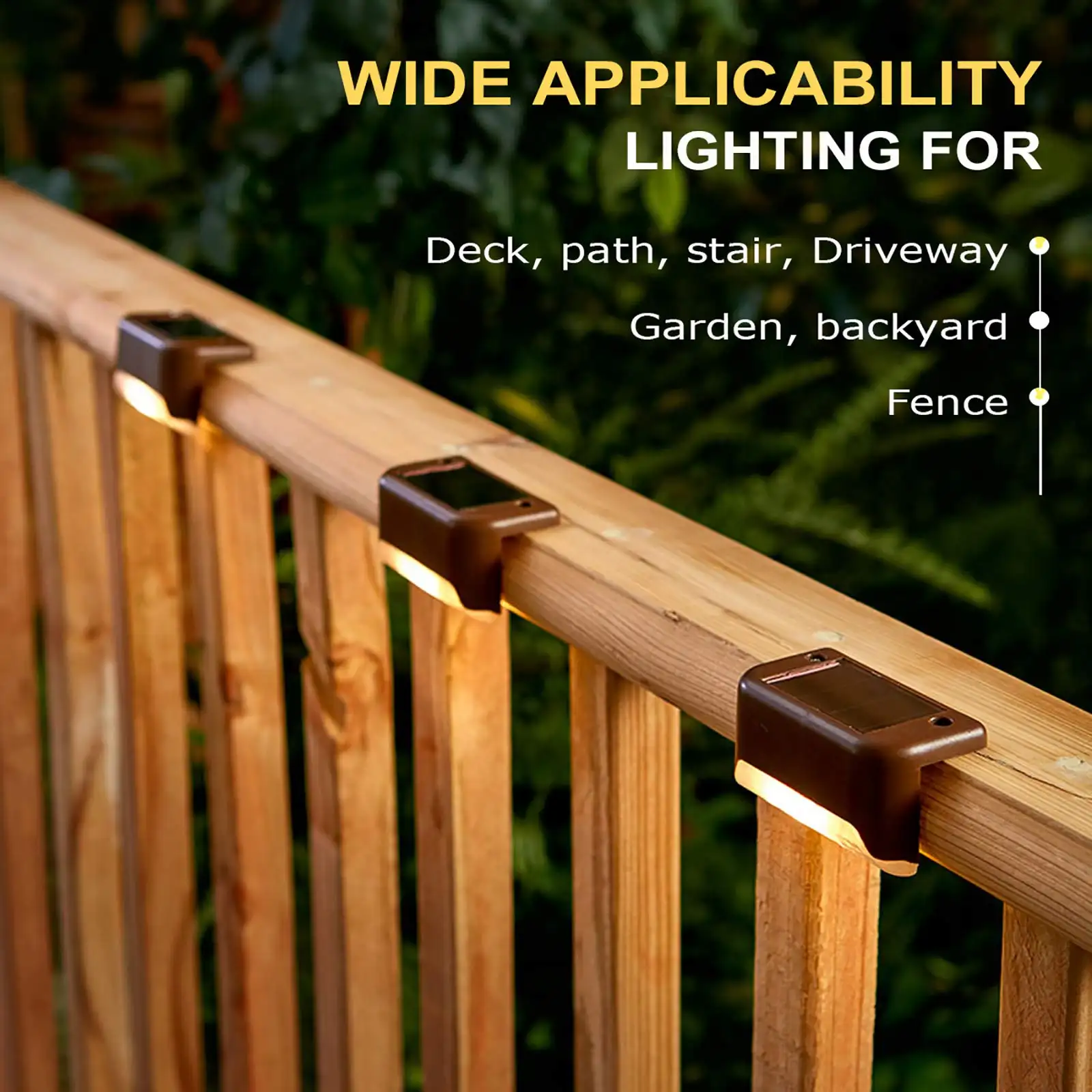 Solar Step Lights LED Waterproof Solar Fence Lights Stair Solar Deck Lights Outdoor For Railing